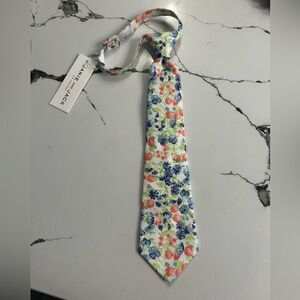 Janie and Jack Kids Tie - Blue, Pink, Green Floral